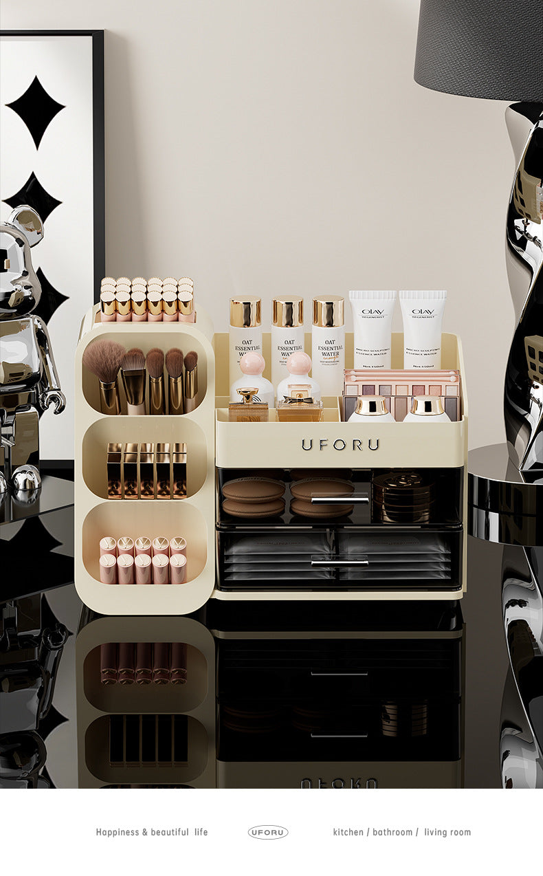 Spacious Cosmetic Organizer - Multi-Functional Vanity Storage for Lipsticks & Skincare (35x19x25cm)