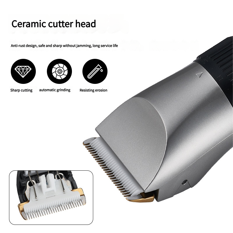 Cordless Electric Hair Clipper with LED Display - 8 colourful Adjustable Lengths