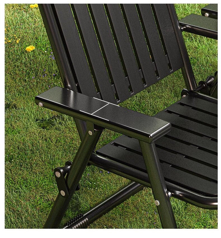 Coffee Portable Folding Chair - Outdoor Beach and Camping Recliner