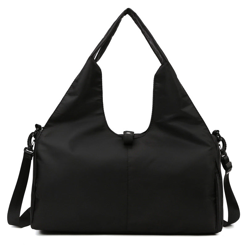 Black Stylish Women?? Travel Bag - Large-Capacity Fitness & Yoga Bag with Separate Shoe Compartment