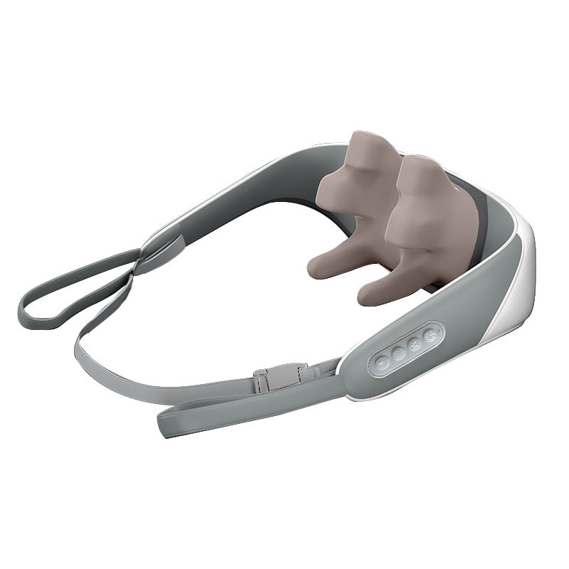 Grey Portable Shiatsu Neck and Shoulder Massager with Heat | Rechargeable 2000mAh Battery