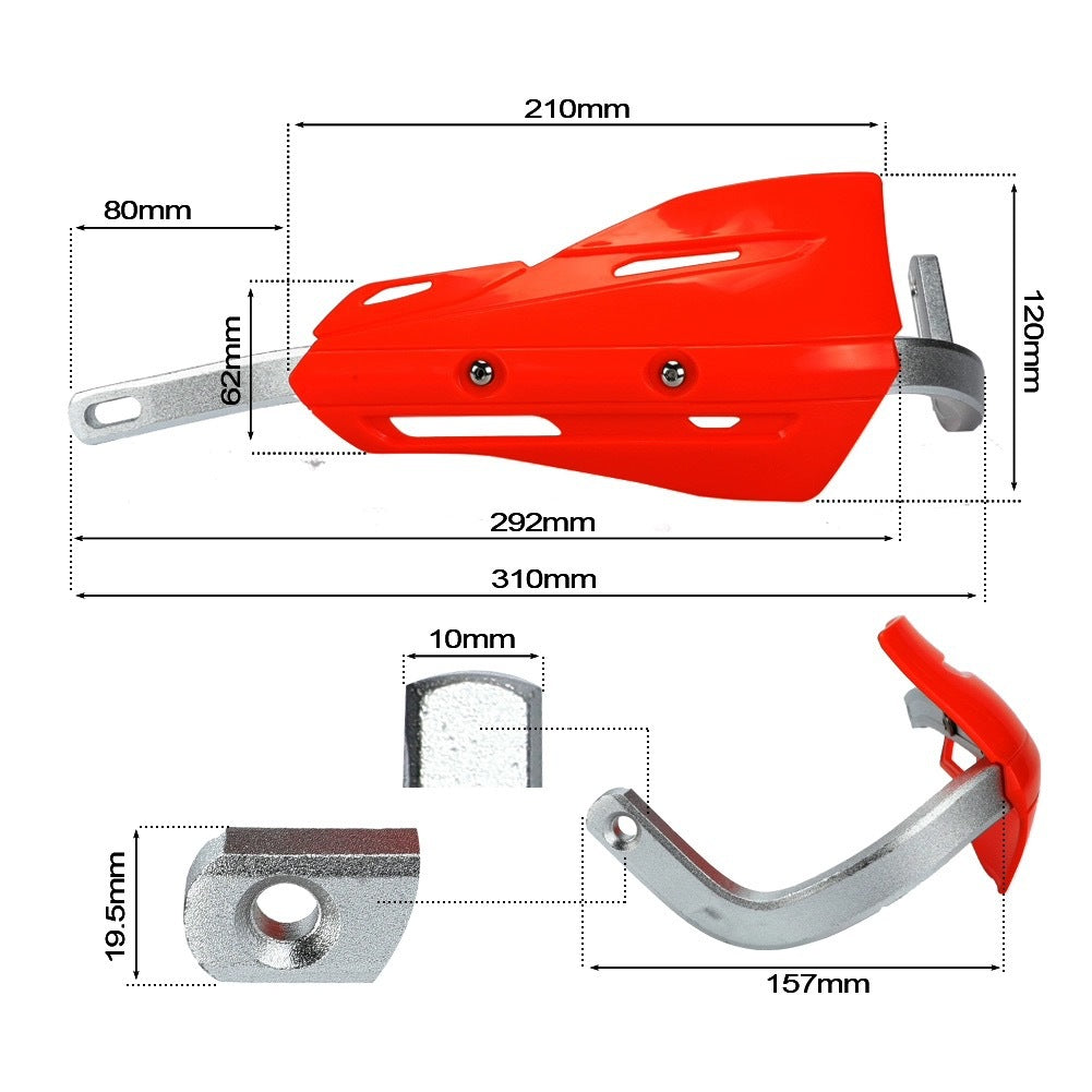 Professional Universal Motorcycle Handguards for Honda CC110 Cross Cub - Heavy Duty Aluminum Alloy Anti-Collision Brush Guards, Carbon Fiber Style Handlebar Protectors for Dirt Bikes and Off-Road Motorcycles - 1 Pair—White