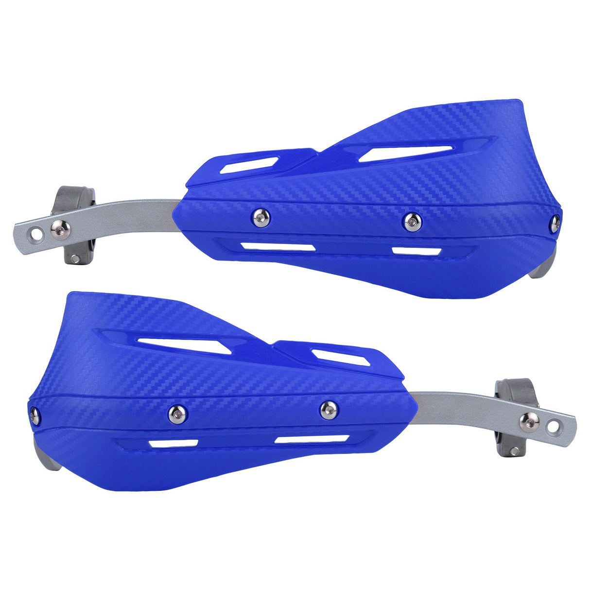 Professional Universal Motorcycle Handguards for Honda CC110 Cross Cub - Heavy Duty Aluminum Alloy Anti-Collision Brush Guards, Carbon Fiber Style Handlebar Protectors for Dirt Bikes and Off-Road Motorcycles - 1 Pair—Blue