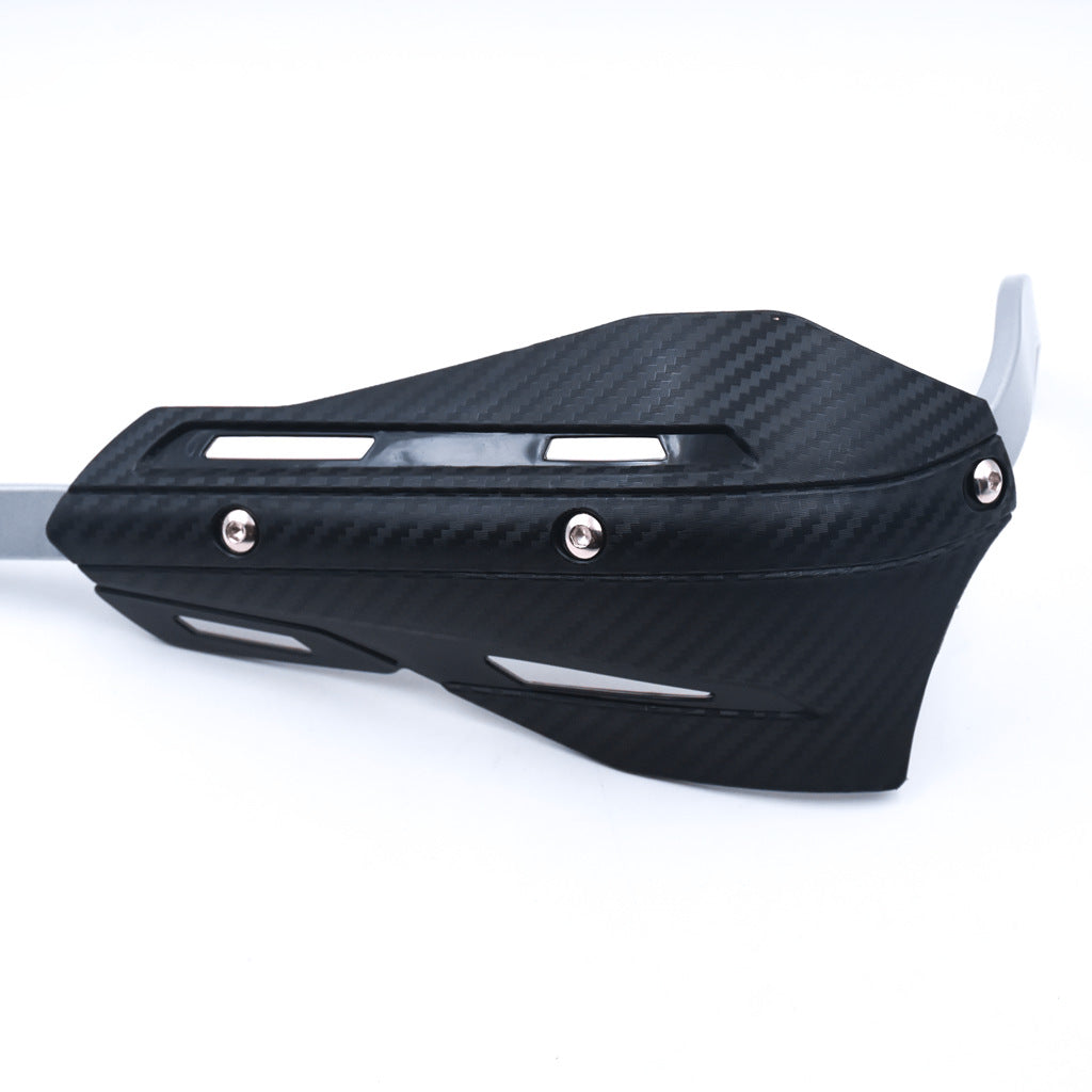 Professional Universal Motorcycle Handguards for Honda CC110 Cross Cub - Heavy Duty Aluminum Alloy Anti-Collision Brush Guards, Carbon Fiber Style Handlebar Protectors for Dirt Bikes and Off-Road Motorcycles - 1 Pair—Blue