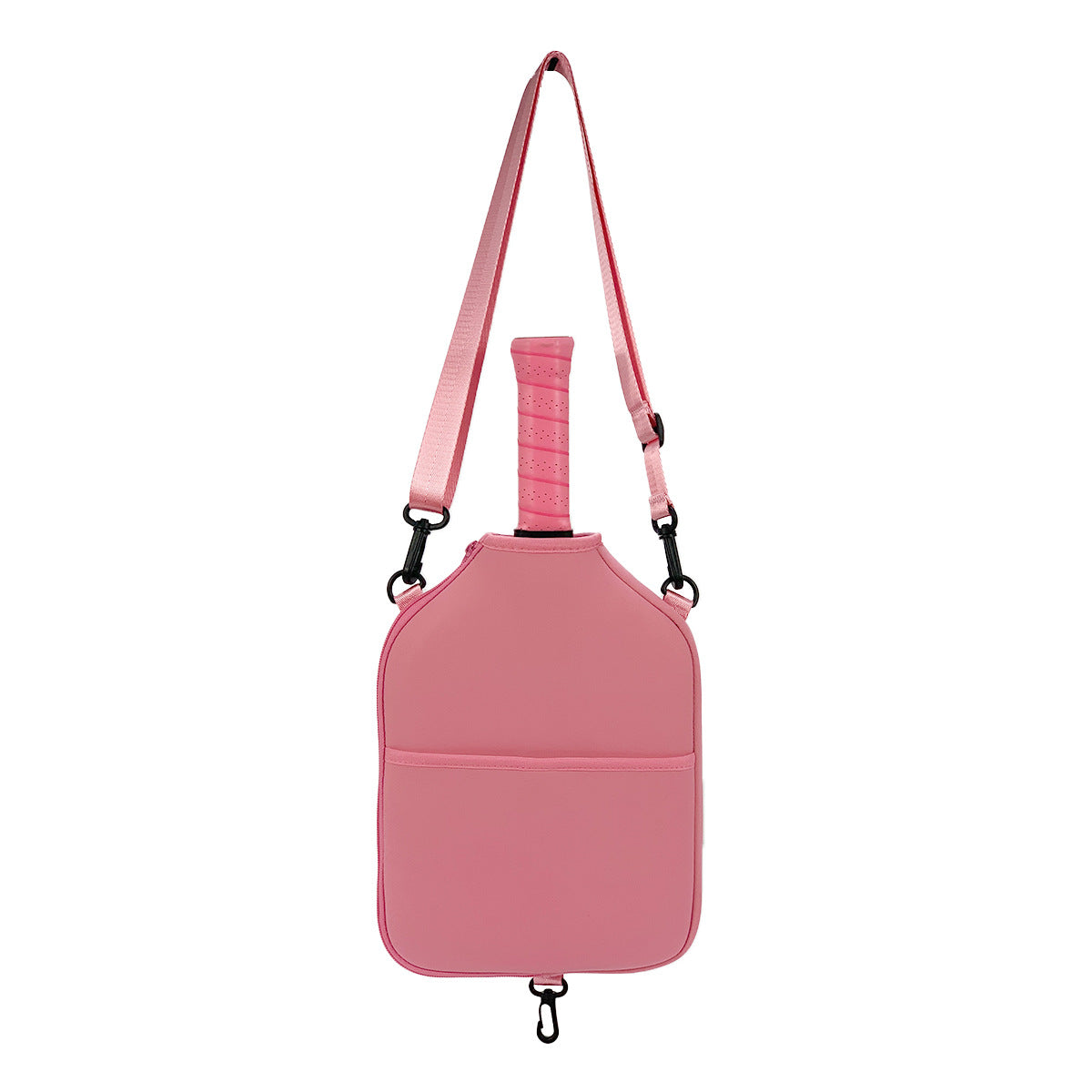 SA03 Pink Neoprene Pickleball Paddle Cover (racket not included) - Protective Crossbody Bag with Adjustable Shoulder Strap and Fence Hook - Universal Lightweight Paddle Case for All Skill Levels