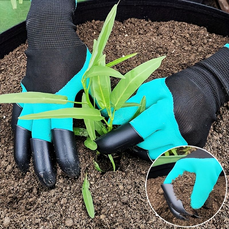 10 Pairs Professional Gardening Gloves with Integrated Digging Claws - Thorn-Proof and Waterproof Landscape Gloves for Planting, Seeding, and Yard Work - One Size Fits All