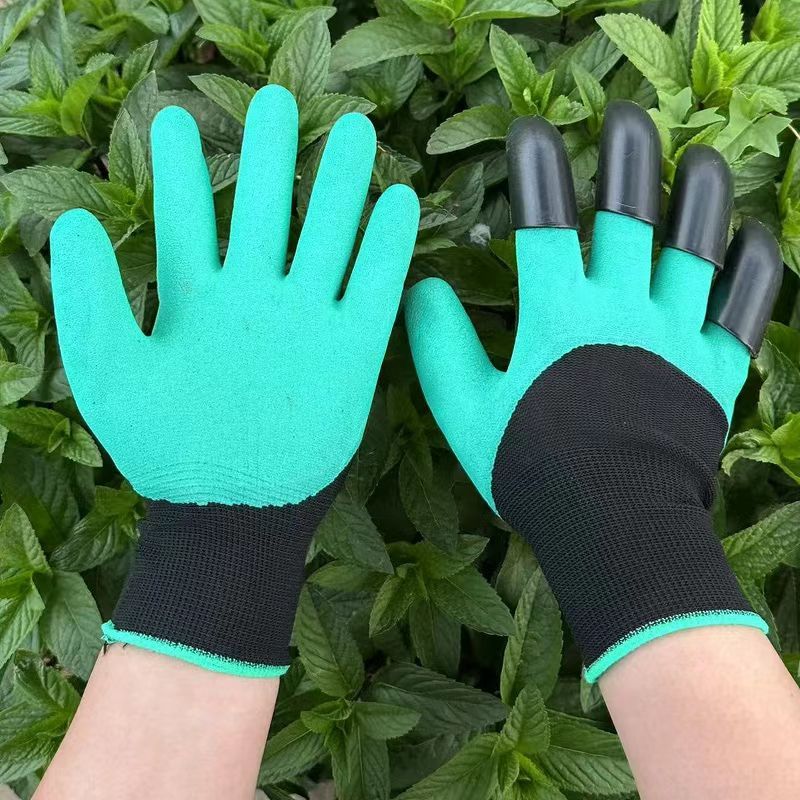 10 Pairs Professional Gardening Gloves with Integrated Digging Claws - Thorn-Proof and Waterproof Landscape Gloves for Planting, Seeding, and Yard Work - One Size Fits All