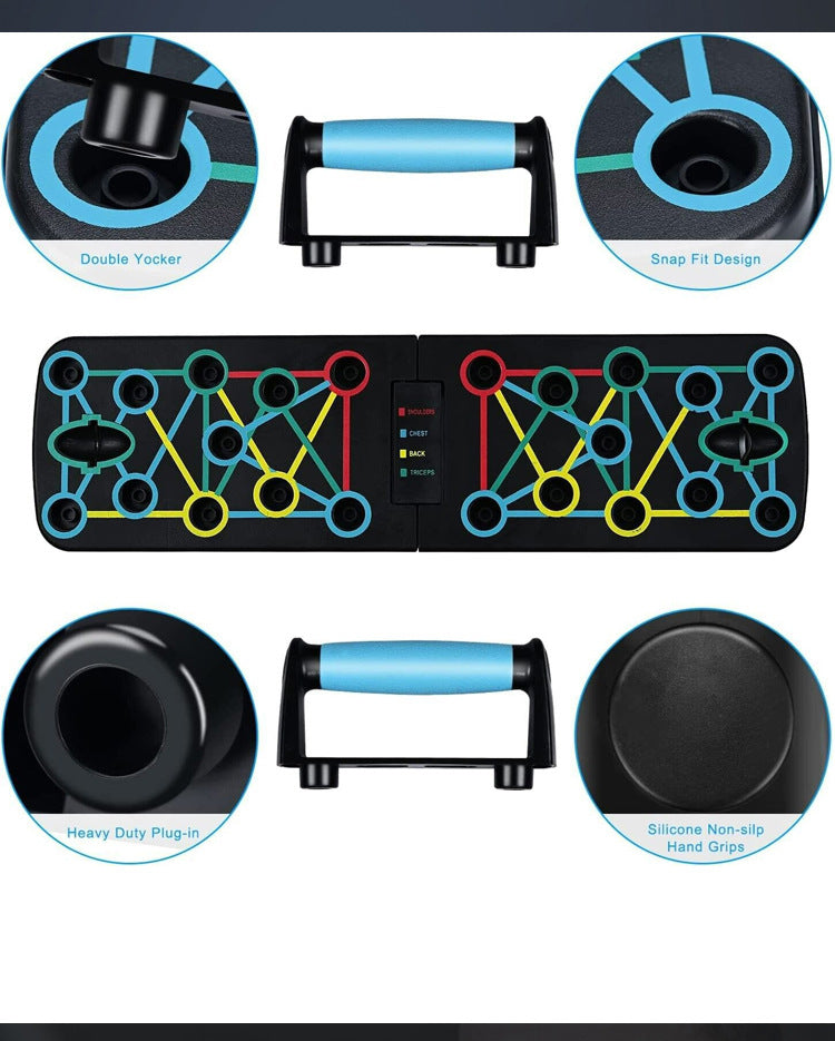 Multifunctional Push-Up Board - 9-in-1 Foldable Push-Up System for Strength Training