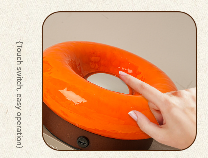 Green Donut Table Lamp - Rechargeable Touch Control LED