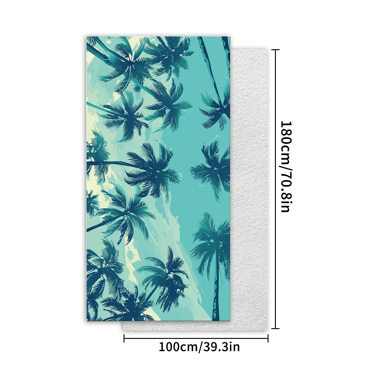 TW5 - Double-Sided Printed Beach Towel - Soft Microfiber - 100x180cm