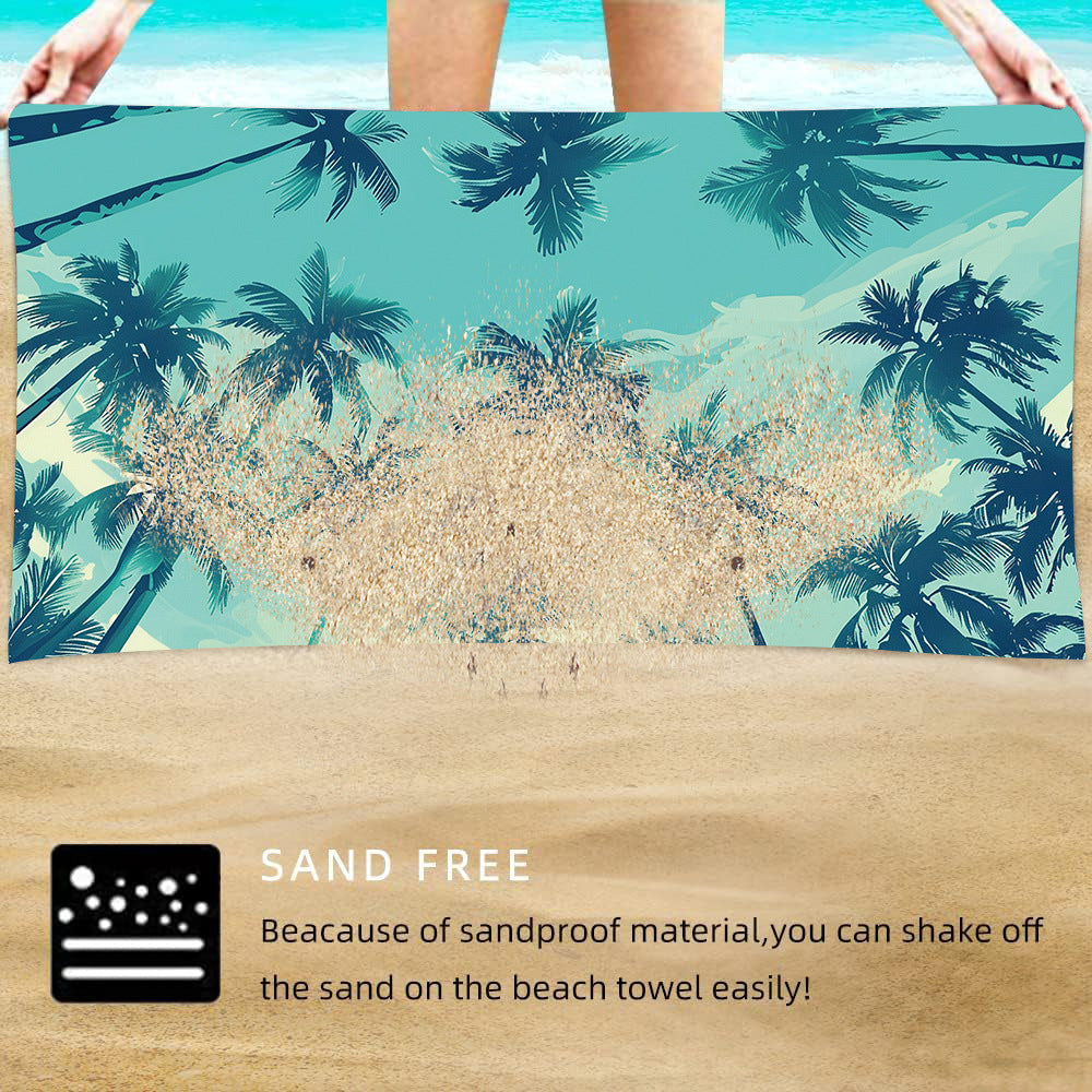 TW5 - Double-Sided Printed Beach Towel - Soft Microfiber - 100x180cm