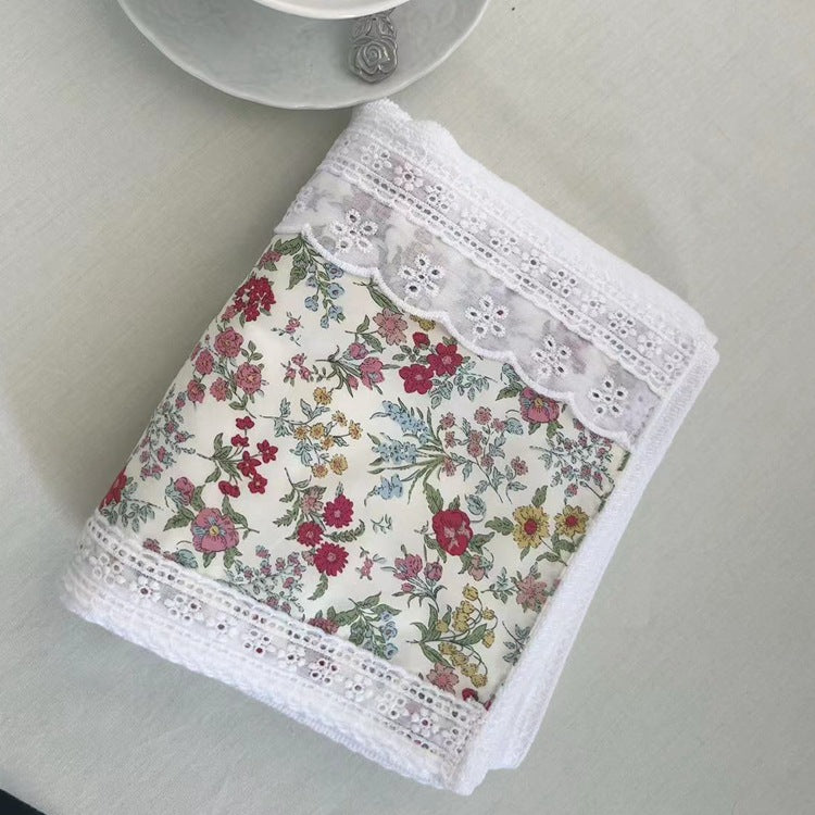 2 PCS Rosy Crush 100% Cotton Solid Color Thickened Adult Face Towel with Floral Soft Texture - 35 x 75cm