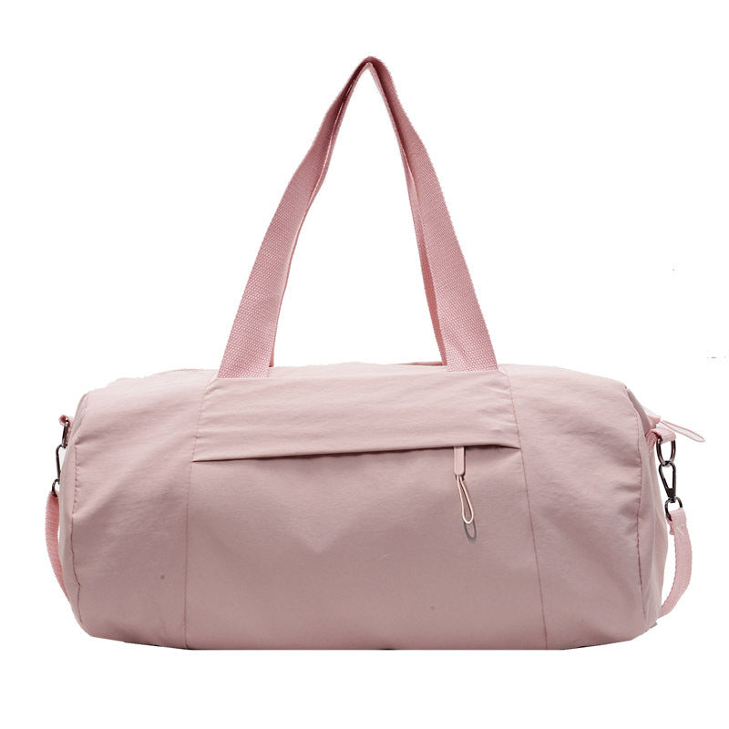 Pink Candy-Colored Women's Gym Duffel Bag - Large Capacity Cylindrical Travel Tote with Handles