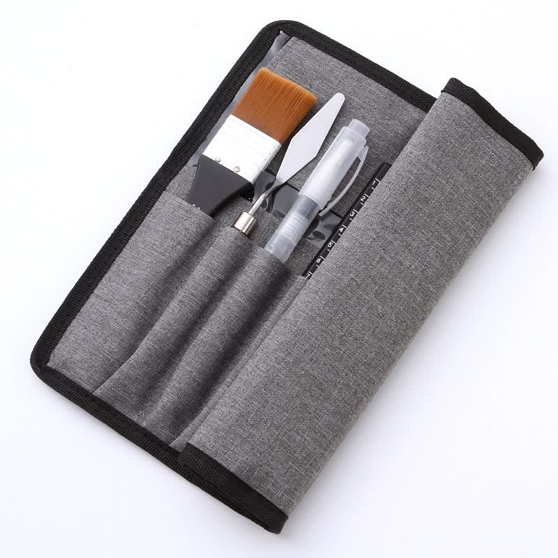 Dark blue with a hint of black 18-Piece Multi-Purpose Nylon Hair Watercolor Brush Set – Professional Painting Tools for Artists