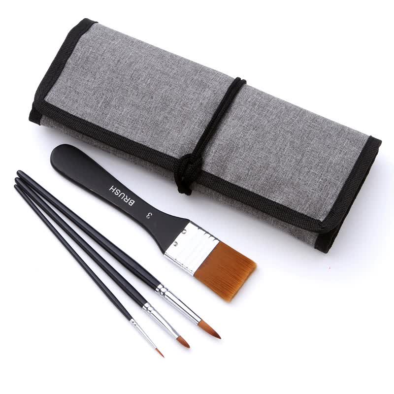 Dark blue with a hint of black 18-Piece Multi-Purpose Nylon Hair Watercolor Brush Set ??Professional Painting Tools for Artists