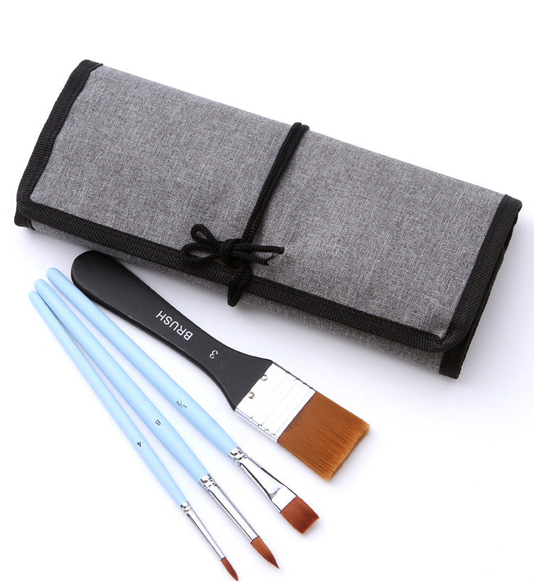 Light blue 18-Piece Multi-Purpose Nylon Hair Watercolor Brush Set ??Professional Painting Tools for Artists