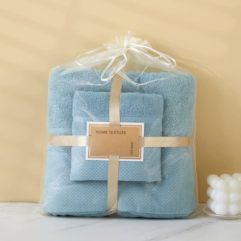 Blue Soft and Absorbent Towel Set ??Wrap Towel and Bath Towel Set for Ultimate Comfort Bath towel 140*70cm, face towel 75*35cm