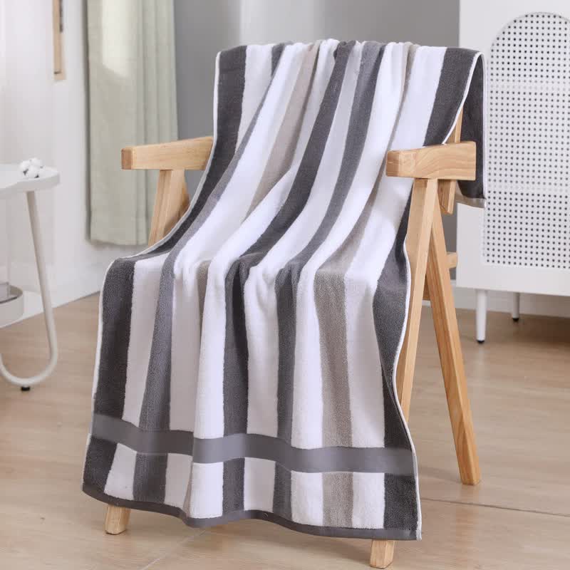 Grey Ultra-Absorbent Long-Fiber Cotton Large Bath Towel ??Perfect for Home, Hotel, and Beauty Salons 140cm*70cm