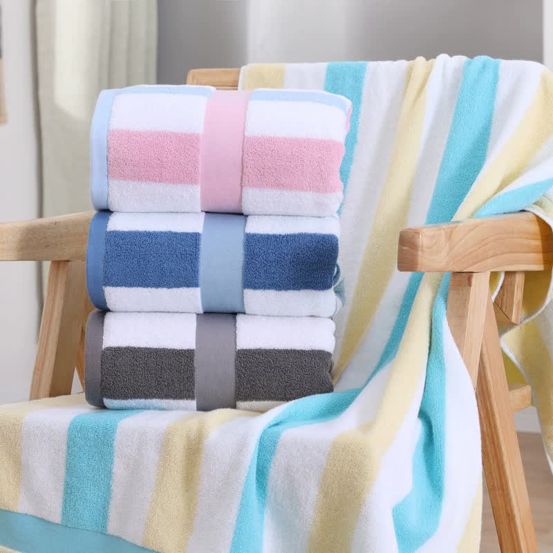 Blue Ultra-Absorbent Long-Fiber Cotton Large Bath Towel-Perfect for Home, Hotel, and Beauty Salons 140cm*70cm