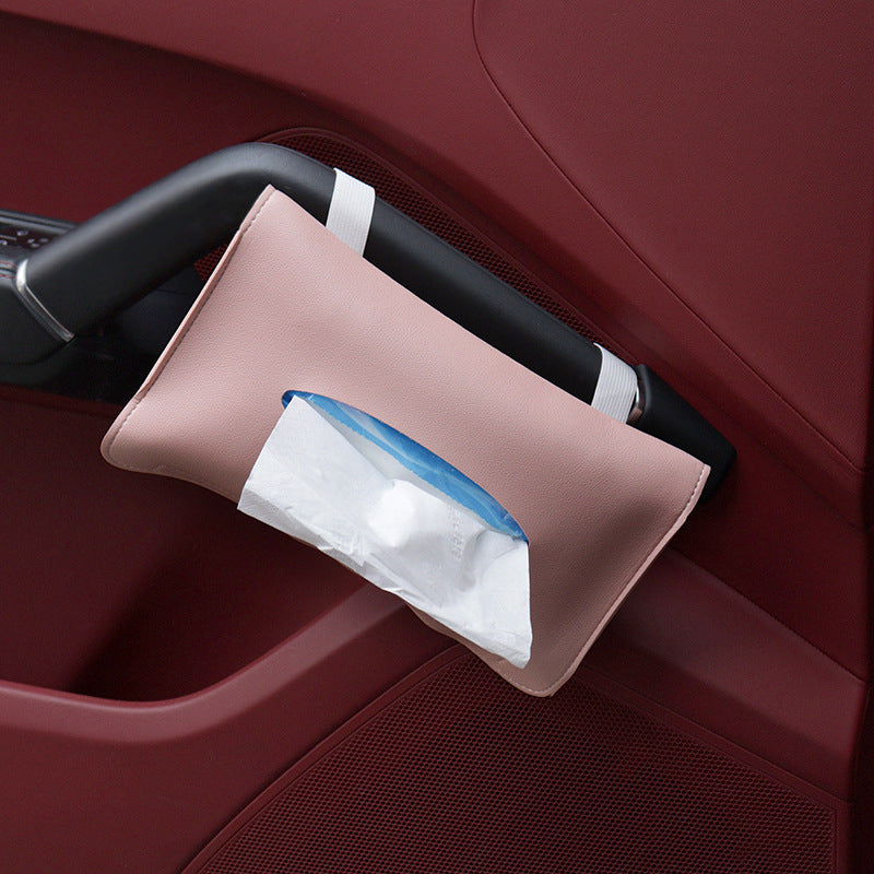 2 pcs Pink Car Sun Visor Tissue Holder ??PU Leather Napkin Dispenser for Vehicle Interior