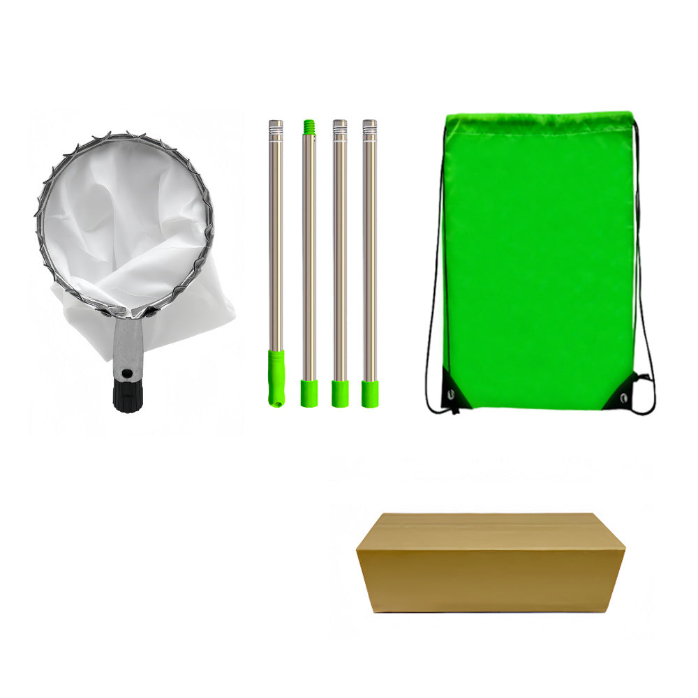 Telescoping Fruit Picker - Apple, Peach, Persimmon Harvesting Tool with Collection Bag, High Reach Fruit Catcher 1.6m