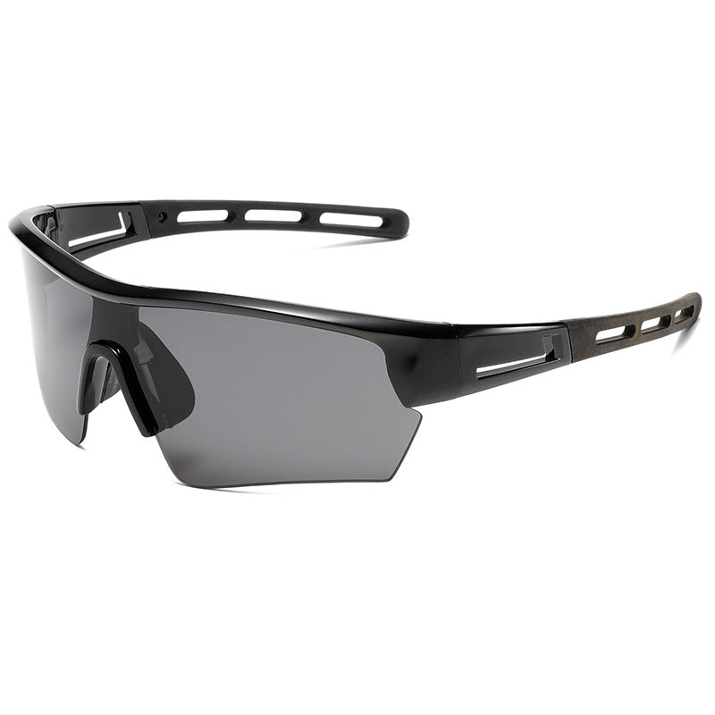 2 pcs Outdoor Sports Sunglasses - UV Protection HD Lenses for Cycling, Boating, Fishing(Black frame black gray film)