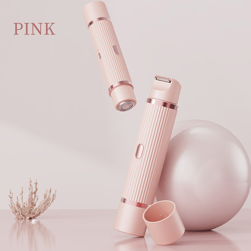 Pink Women?? Double-Headed Electric Shaver - Painless Hair Remover & Trimmer