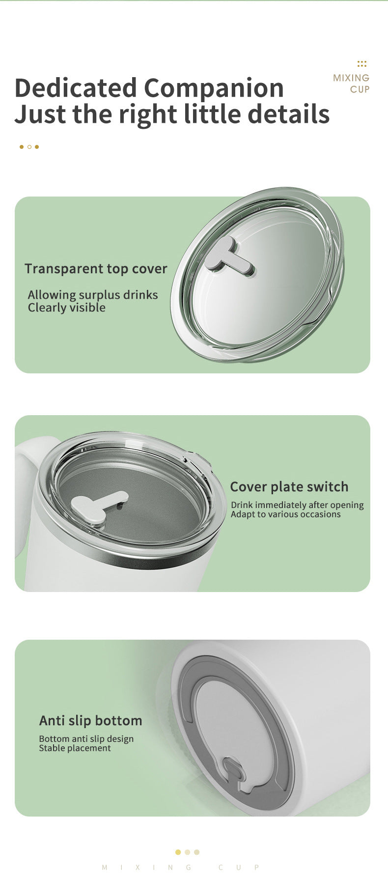 Blue Portable Automatic Mixing Coffee Cup - Stainless Steel Magnetic Stirrer(handle stlye)