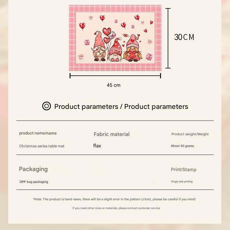 Easter Cotton-Linen Placemats - Set of 4 Anti-Stain Table Mats(Style 5)