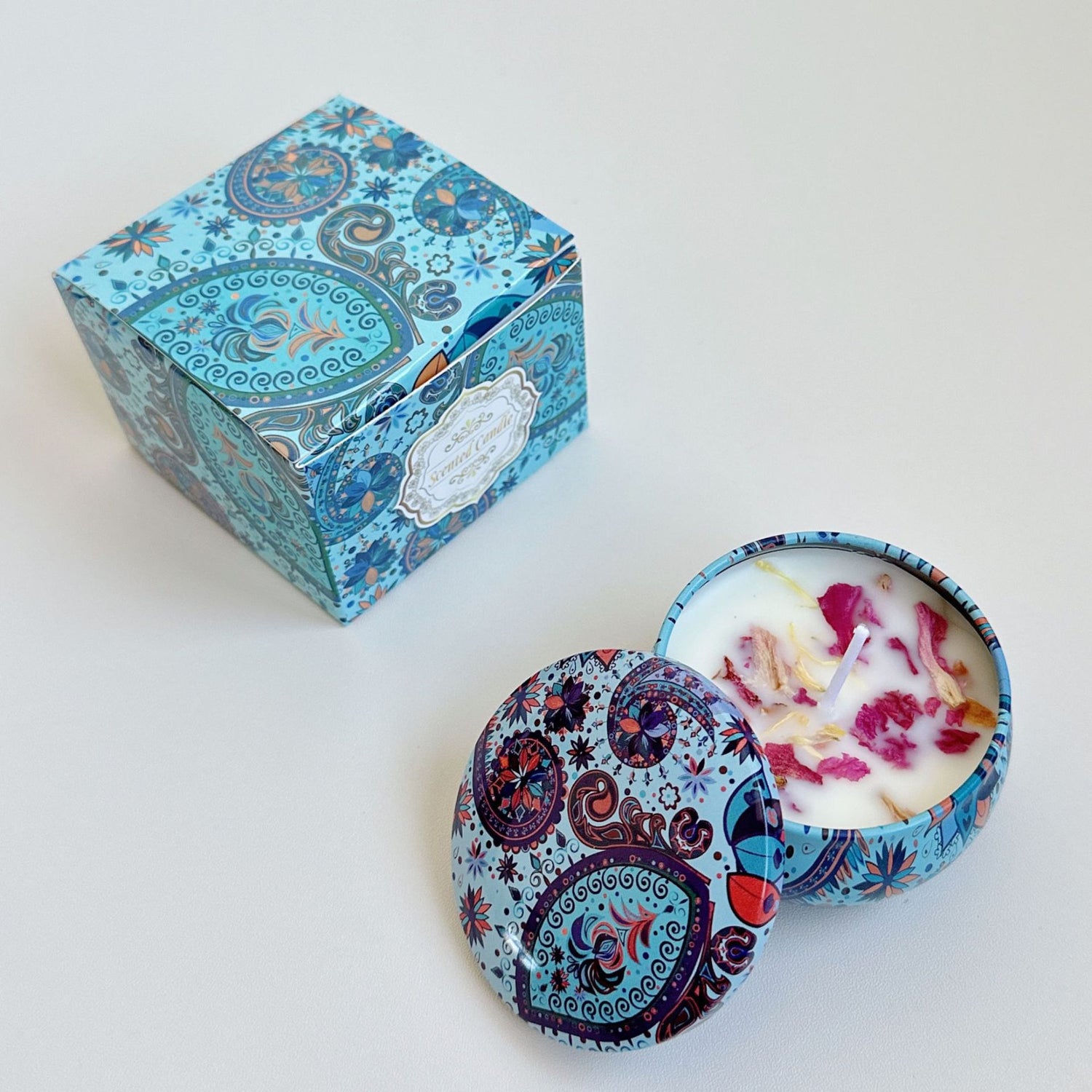 Small Scented Candle Set - 4 Soy Wax Candles, Travel Candle Set (Black Cherry)