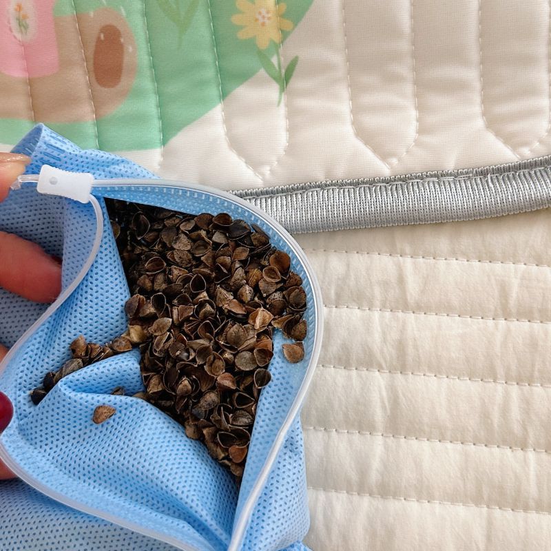 Panda Pattern 2 Piece Set Kids Cooling Pad Set - 60x120cm Cartoon Latex Mattress Protector, Pillow