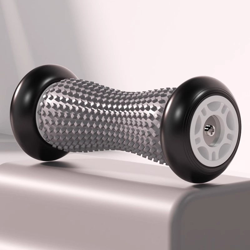Grey And Black Foot Massage Roller - Plantar Fasciitis & Muscle Relief Tool