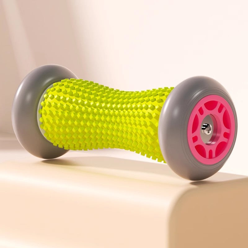 Green And Grey Foot Massage Roller - Plantar Fasciitis & Muscle Relief Tool