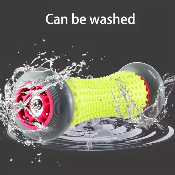 Green And Pink Foot Massage Roller - Plantar Fasciitis & Muscle Relief Tool