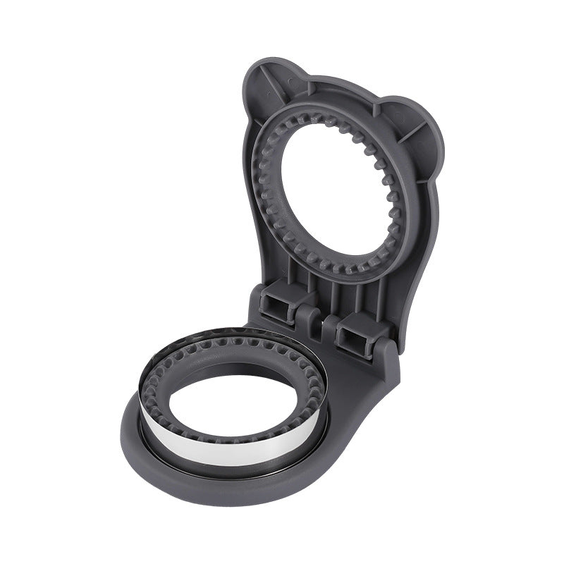 3 Pcs Grey Round Sandwich Sealer & Cutter - Safe Hand Guard Design, DIY Pocket Bread Mold