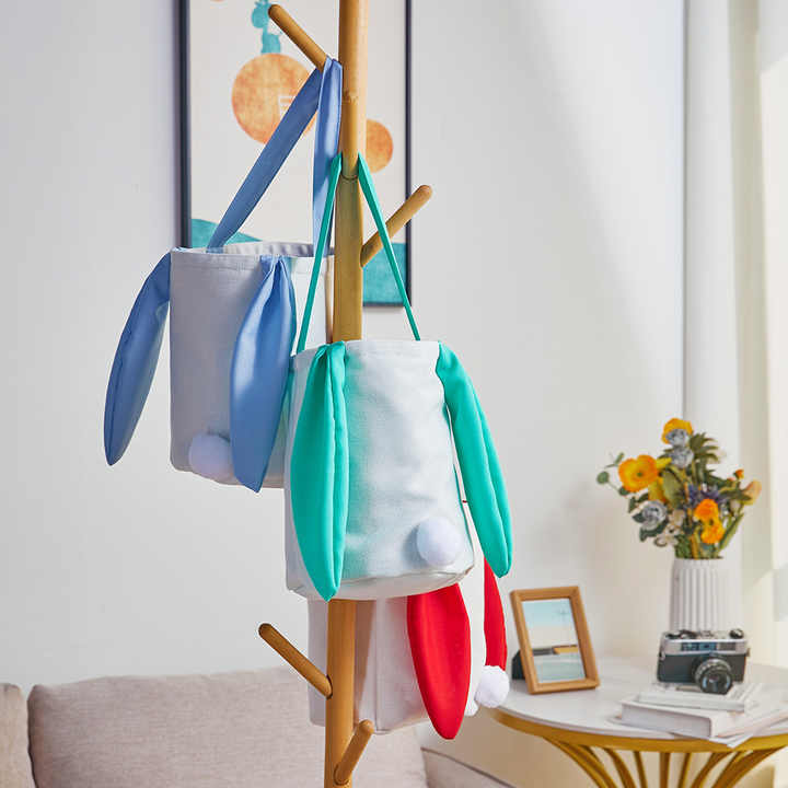 White Adorable Easter Bunny Ear Tote Bag - Stylish Rabbit-Themed Candy Bag