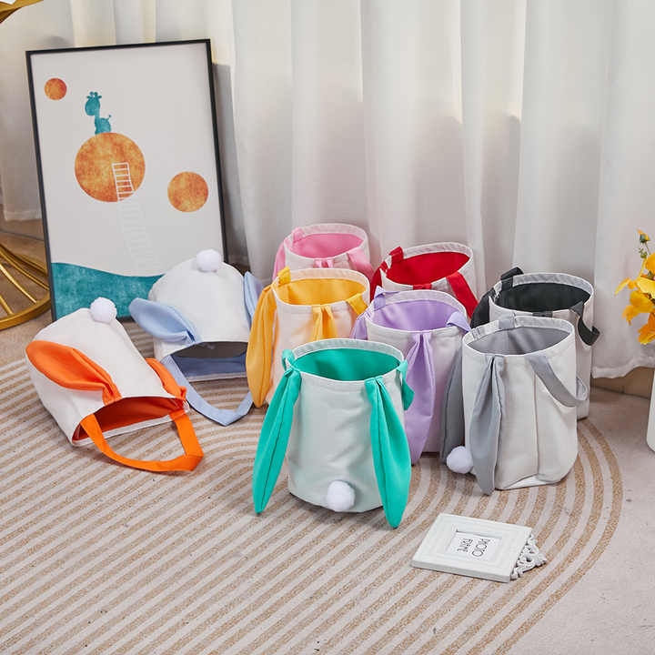 Blue Adorable Easter Bunny Ear Tote Bag - Stylish Rabbit-Themed Candy Bag