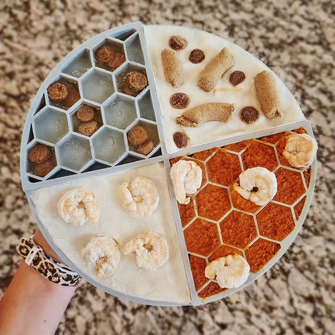 2 Pcs Purple Honeycomb Pet Slow Feeder Bowl - Anti-Choke Silicone Lick Mat with Suction for Dogs