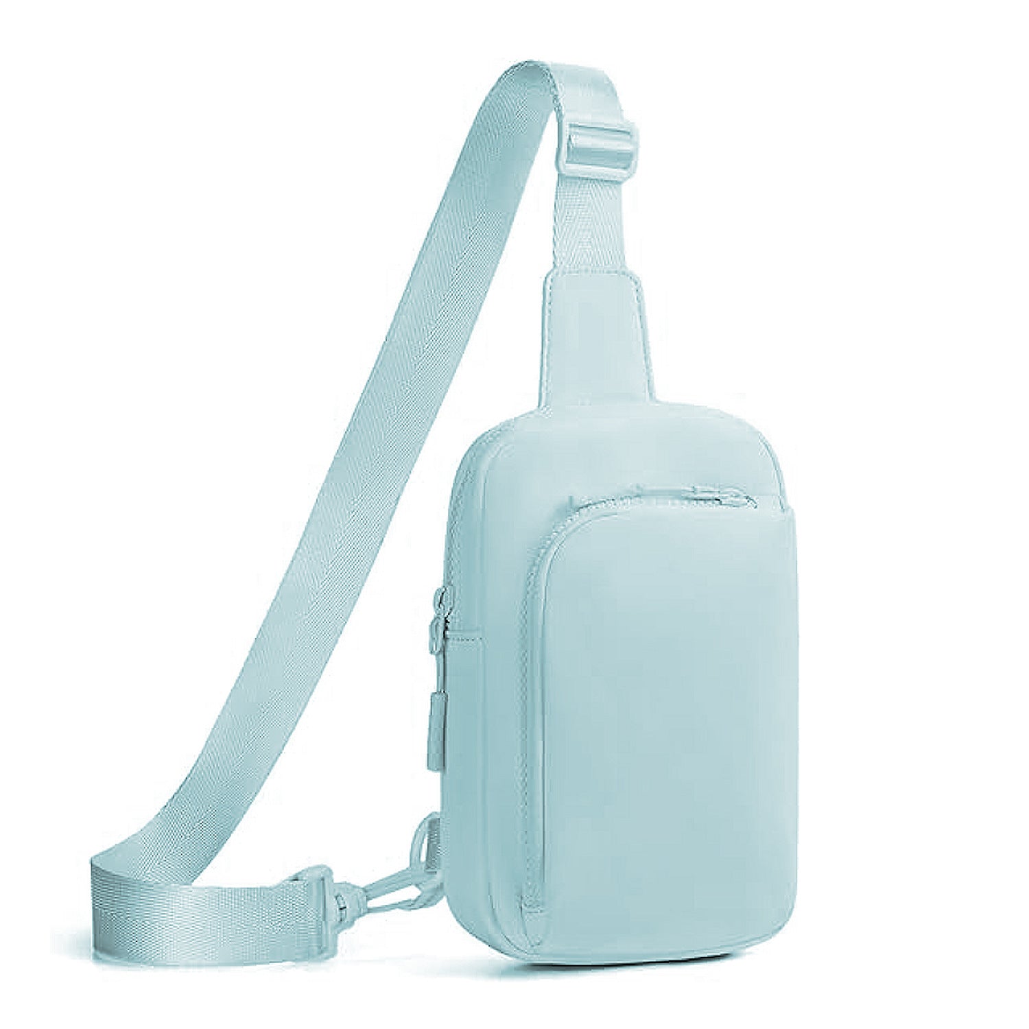 Light Blue Trendy Waterproof Sling Bag - Lightweight Crossbody Chest Pack, Adjustable Strap