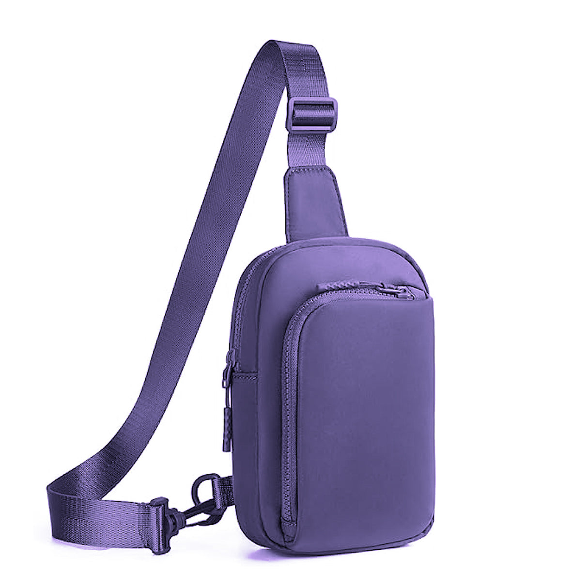 Dark Purple Trendy Waterproof Sling Bag - Lightweight Crossbody Chest Pack, Adjustable Strap