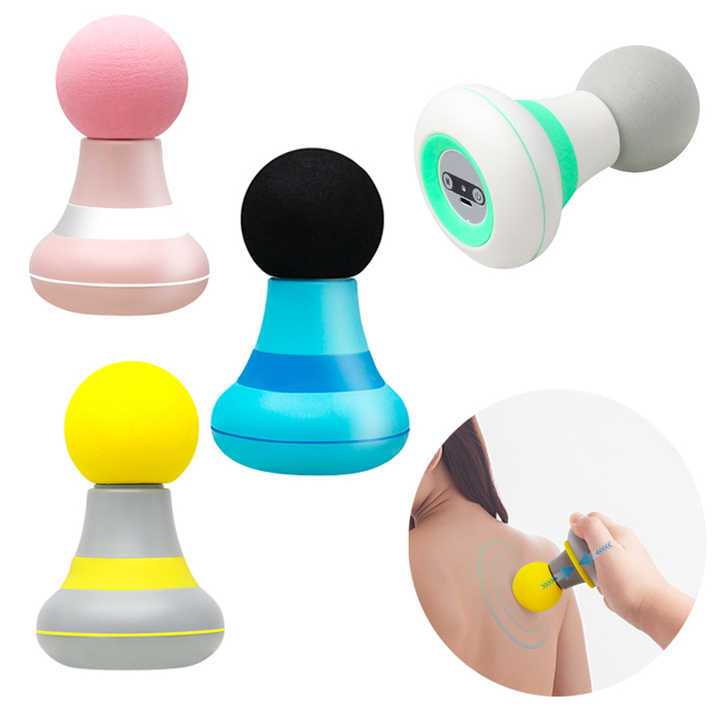 2 Pcs Blue Mini Massage Gun - 6-Speed Muscle Relaxer, USB Rechargeable, Portable Fascia Massager for Home Use