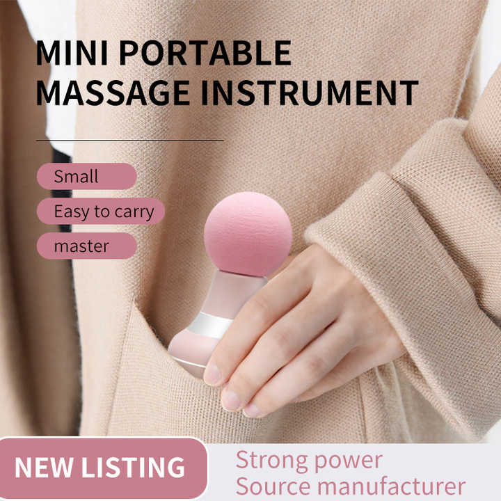 2 Pcs Grey And Green Mini Massage Gun - 6-Speed Muscle Relaxer, USB Rechargeable, Portable Fascia Massager for Home Use