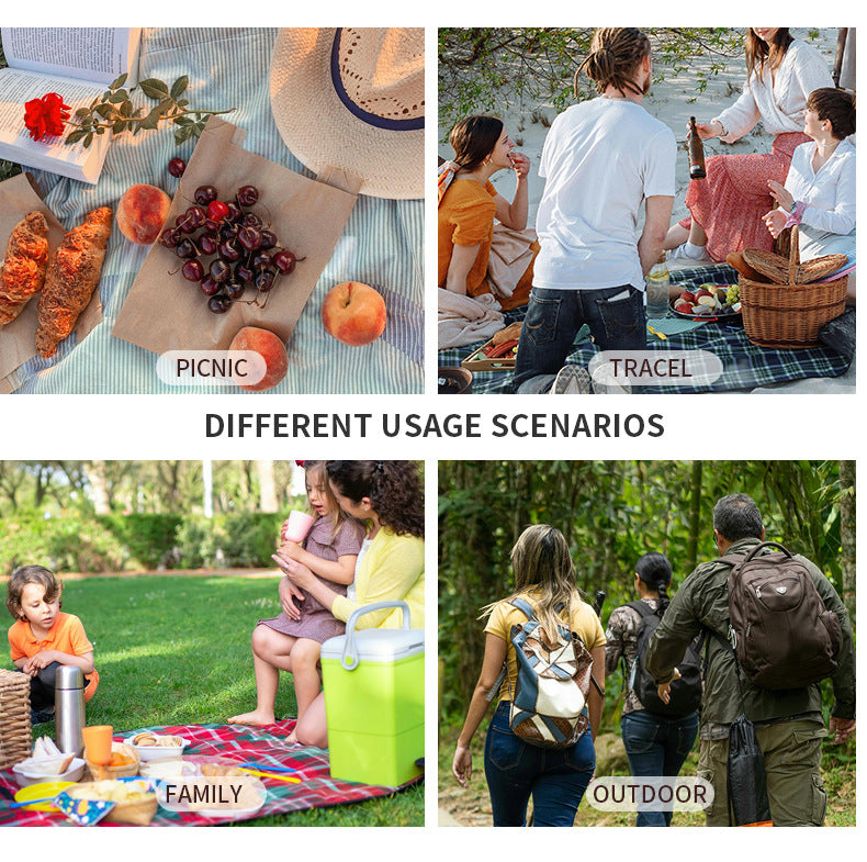 Khaki 23L Extra Large Insulated Cooler Bag with Double Layers - Perfect for Camping, Picnics, and Outdoor Adventures