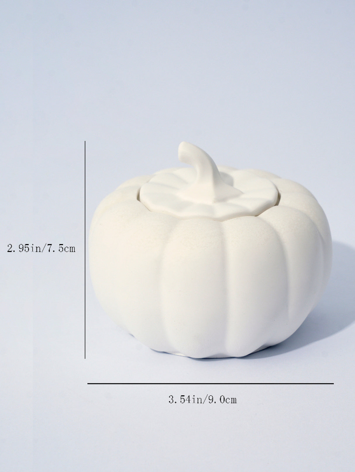 (Ebony Sandalwood)Ceramic Pumpkin Candle with Lid - Home Decor and Gift Ideas