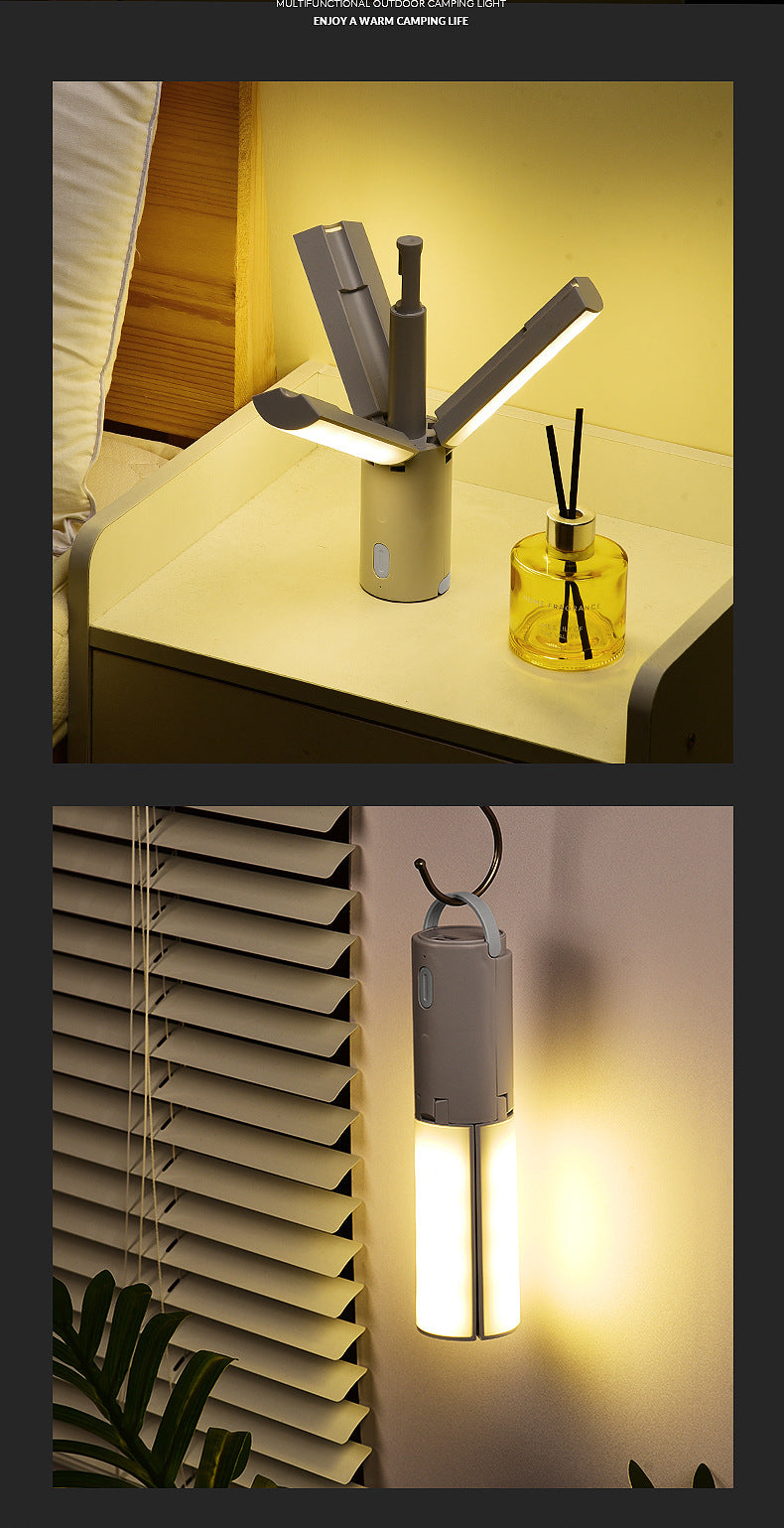 Foldable Camping Lantern - Multi-Functional Outdoor LED Tent Light (4000mAh)