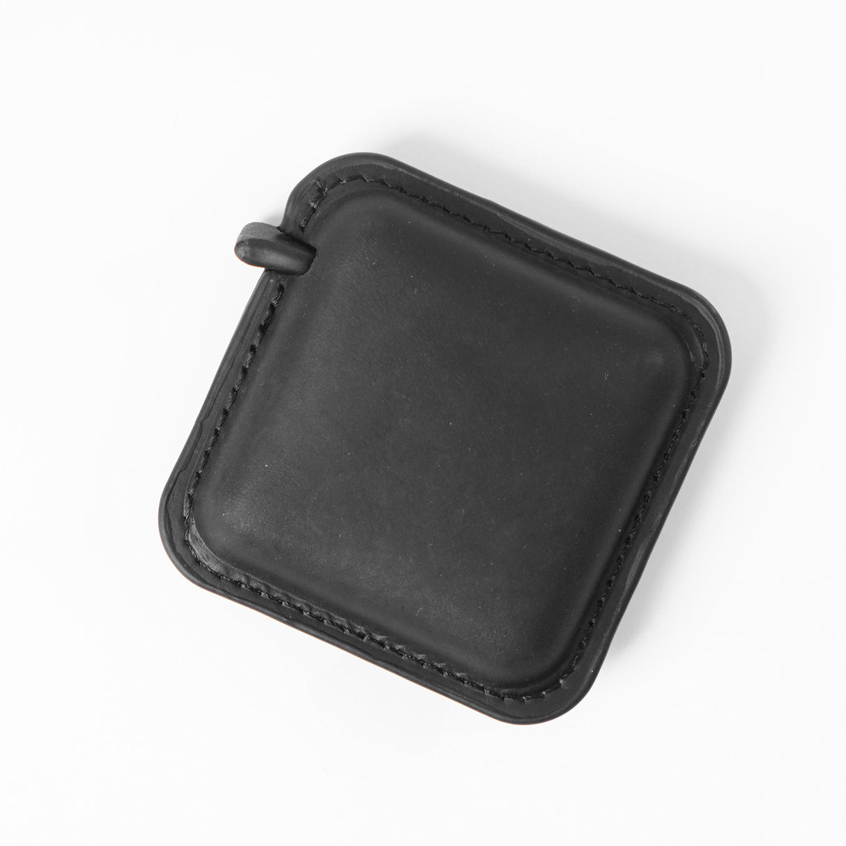 Black Mini Leather Tape Measure - 1.5m/60in - Square Solid Color