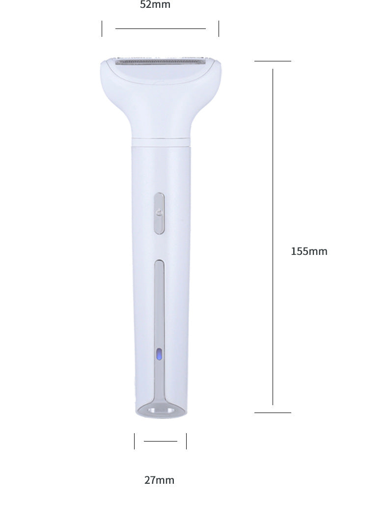 White 5-in-1 Electric Shaver for Women - Versatile Hair Remover for Face & Body