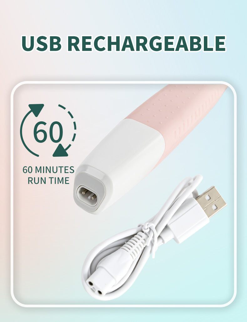Orange Electric Shaver for Women - USB Rechargeable, Painless Hair Removal