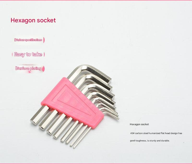 39-Piece Home Tool Kit - Pink Carbon Steel Hardware Set