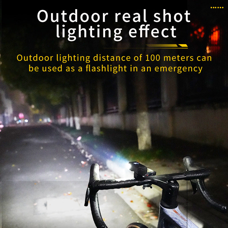 Bike Headlight - Rechargeable LED Bicycle Front Light, 85? Floodlight (Battery Display Model)